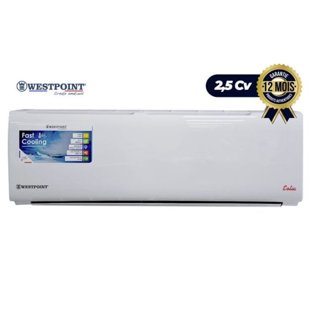 Climatiseur - Split WESTPOINT - LUX- WSSS -1823.L - 2.5CV - R410 - Blanc