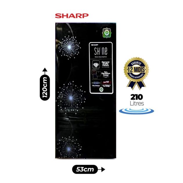 Réfrigérateur SHARP - SJ-X230MG - 210L - Noir