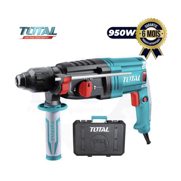 Perceuse à percussion rotative - Total TH309288 - 950 Watts - 28 mm - 3 Modes - 6 Mois