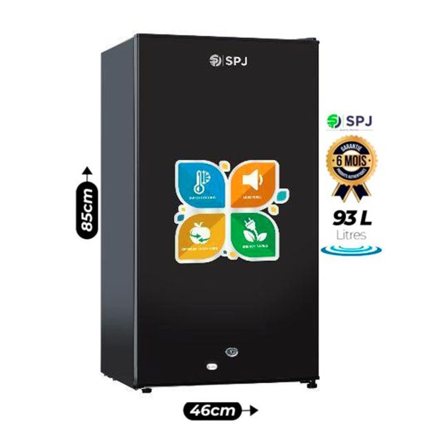 Mini Réfrigérateur Bureau/ Chambre SPJ - RFS-120BLW - 93 Litres - Noir - Garantie 06 mois