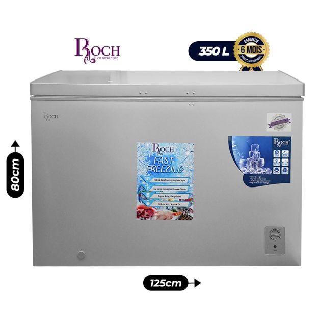Congélateur Coffre ROCH - RCF-430-E - 350 Litres - Gris