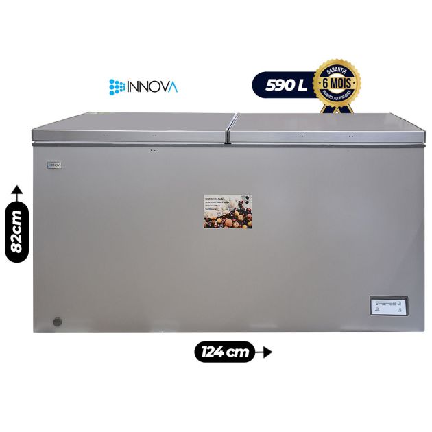 Congélateur Coffre Innova - IN-720 - 590 Litres - 67 x 82 x 124 cm - Gris