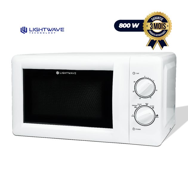 Micro-ondes Mécanique LIGHT WAVE 20L – 800W – Décongélation & Réchauffage