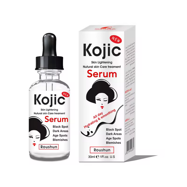 ROUSHUN-Sérum Kojic pour le Visage Anti-Taches Noires, Marque Privée Acceptable