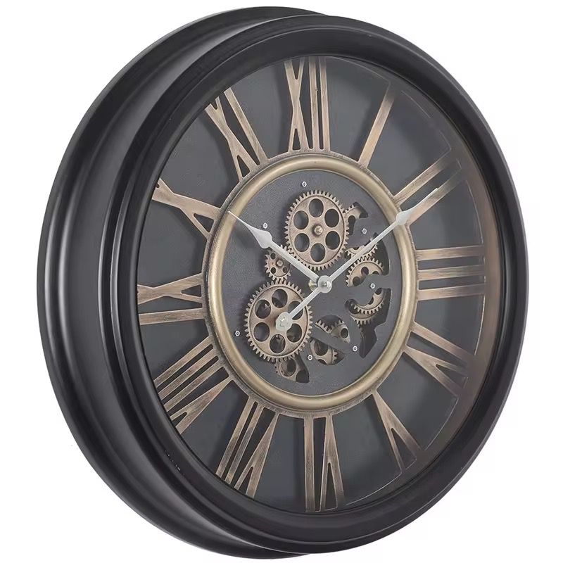 Horloge murale avec engrenages