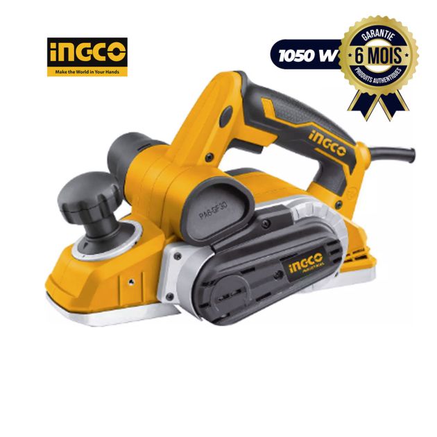 Rabot à bois électrique INGCO PL10508 - 1050 W - 220-240 V - 16000 tr/min - 6 Mois