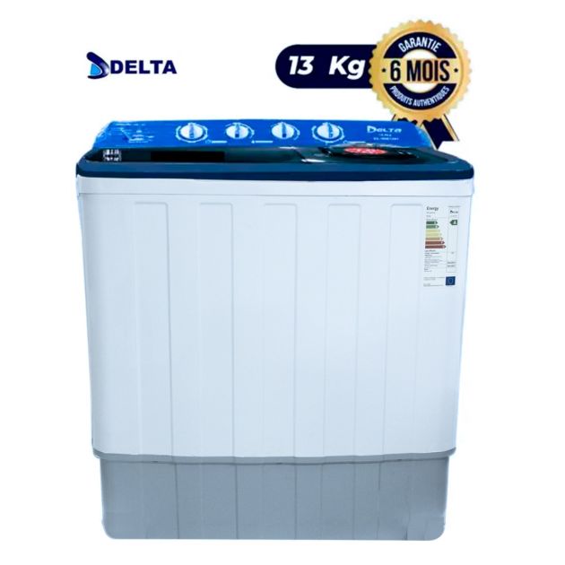 Machine à laver Semi-Automatique 13KG - DELTA - DL-WM1365 - BLANC - Garantie 12 Mois