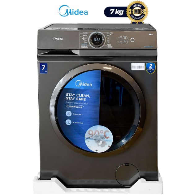 Machine à laver automatique 7Kg - Midea MF100W70 - Argent