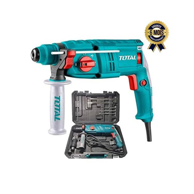 Perceuse à Percussion TOTAL TH308268 - Rotative Haute Résistance - 800 W - 26 mm - 6 Mois
