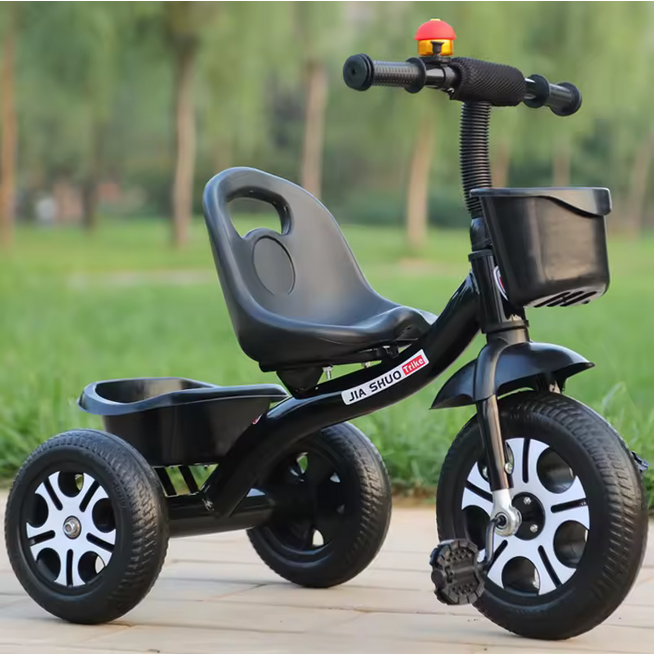 Grande poussette tricycle à pédales pour bébé pour enfants de 2 à 4 ans en plastique durable