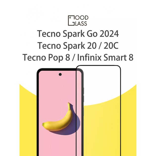 Verre de protection universel Mood Glass pour Tecno Spark Go 2024 / Spark 20 / 20C / Pop 8 / Infinix Smart 8