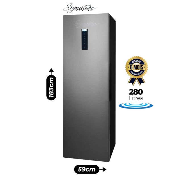 Congélateur vertical Signature - SVR173DIX - 280L - Noir