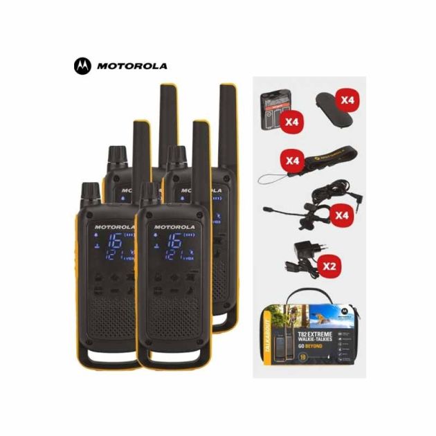 Talkie Walkie Motorola T82 Extreme - QUAD PACK - Noir