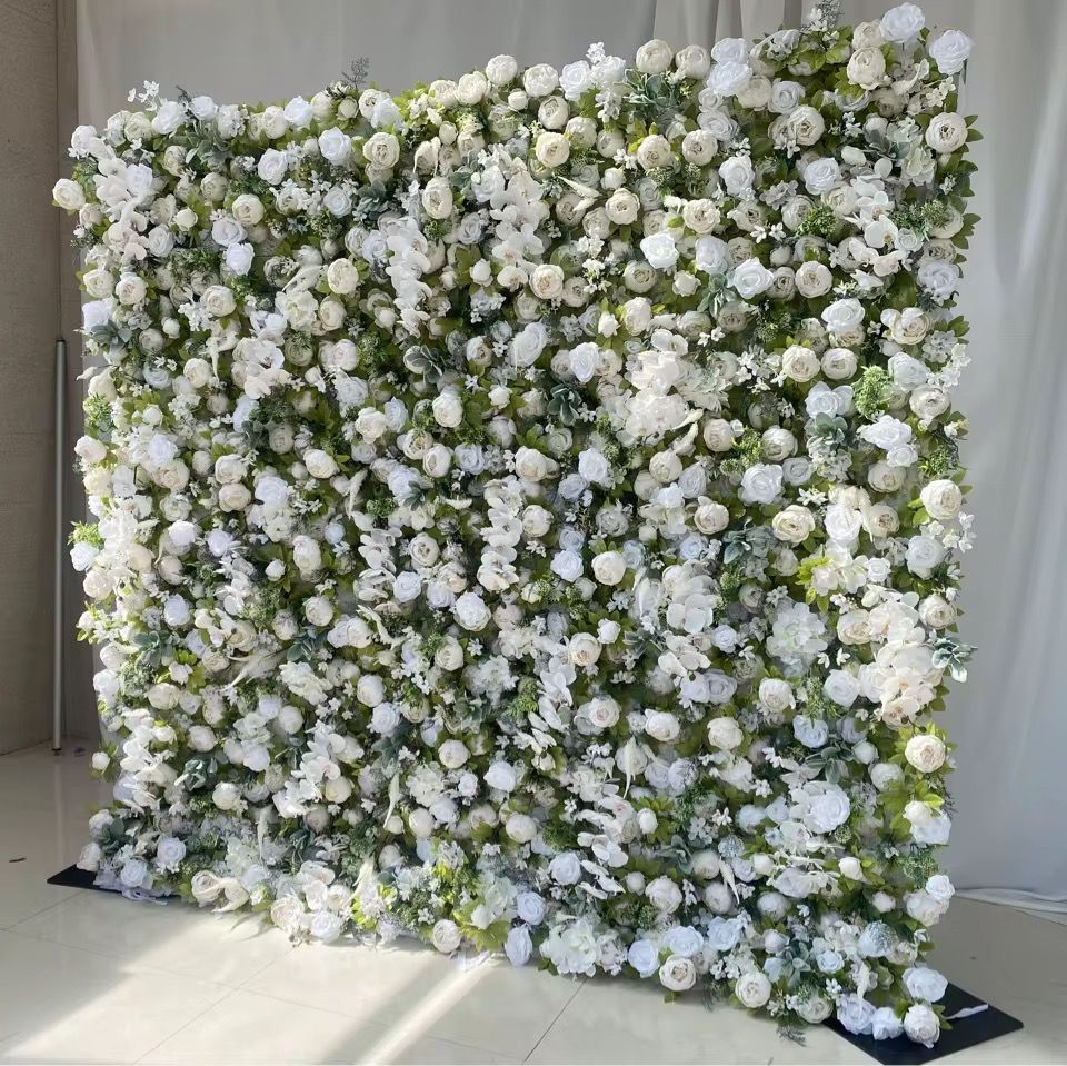 Mur de fleurs artificielles