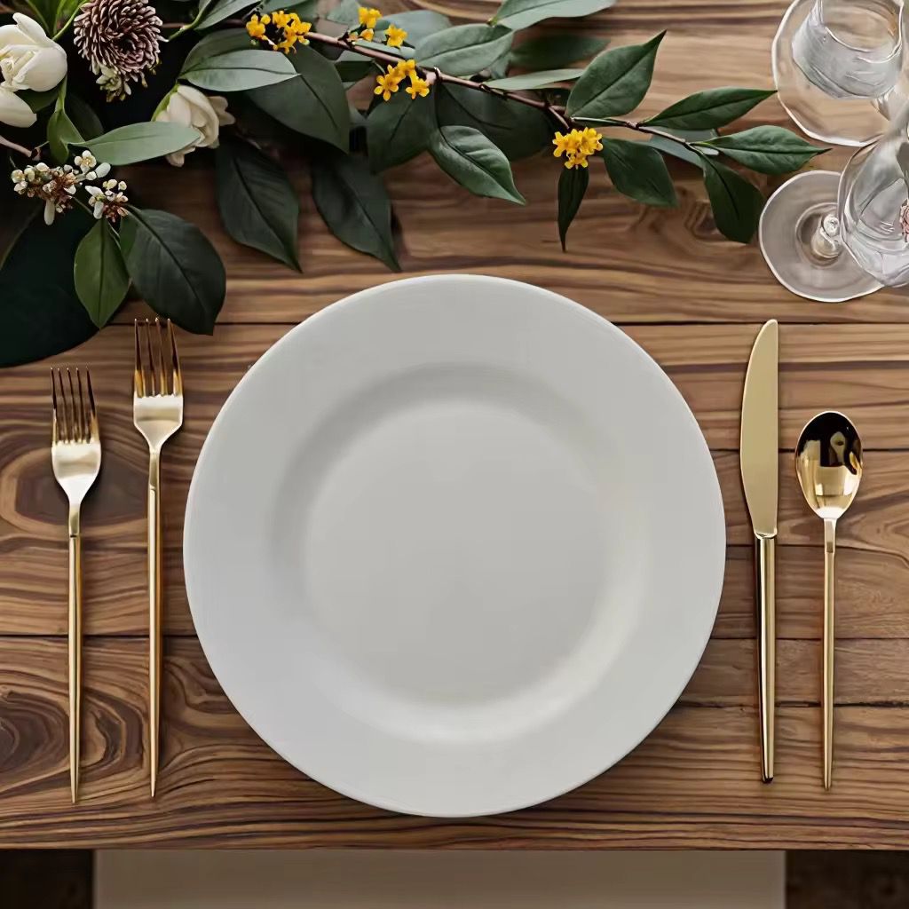 Assiette ronde en plastique