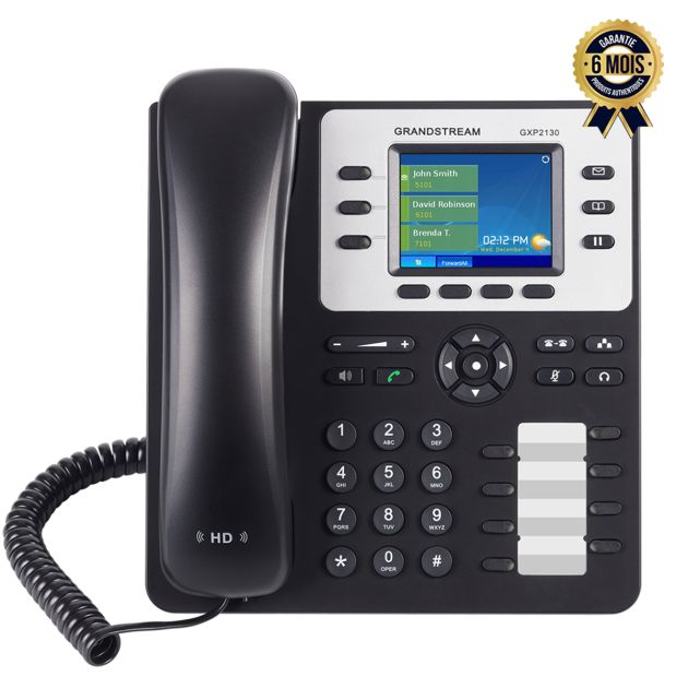 Téléphone IP professionnel - Grandstream GXP-2130 - 3 comptes SIP
