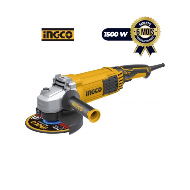 Meuleuse D'angle 125mm - INGCO AG150018 - 1500W - Garantie 6 mois