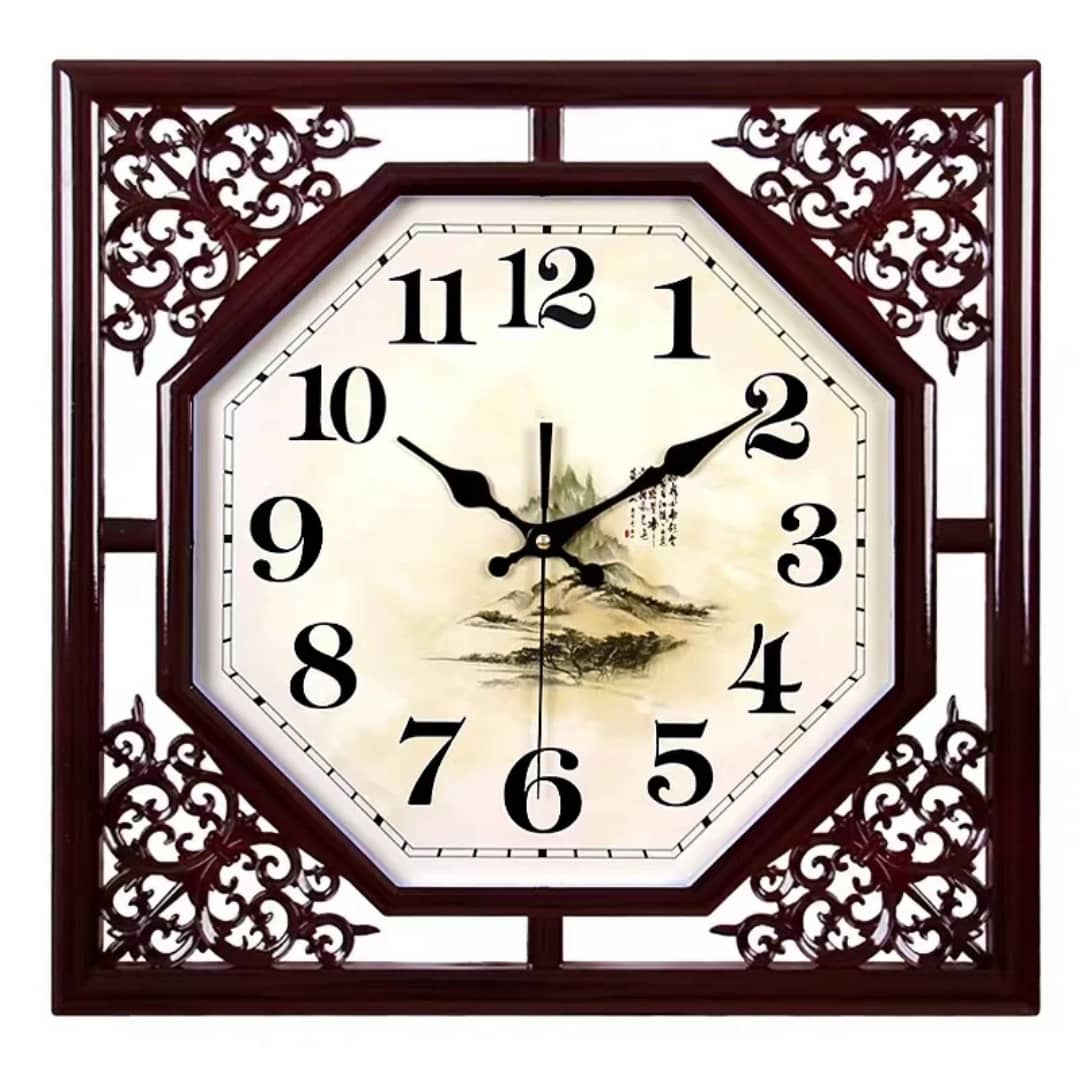 Horloge murale décorative en bois