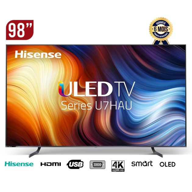 Smart TV Hisense 98 Pouces - ULED 4K - NOIR - 6 MOIS