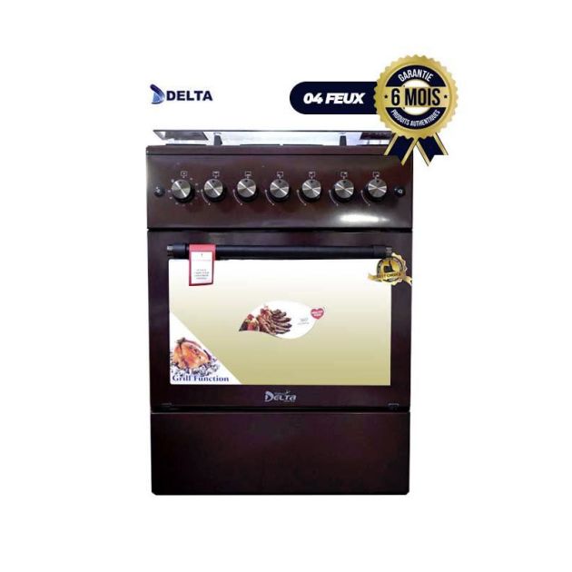 Cuisinière à gaz DELTA - 60 x 60 - 04 feux – Trendy Brown