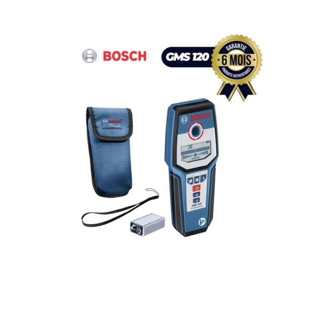 Détecteur mural BOSCH Professional GMS 120 - 6 Mois