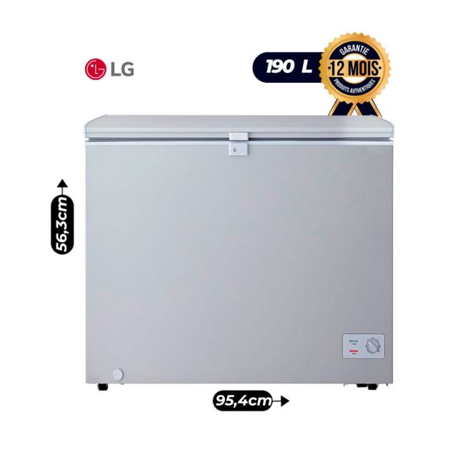 Congélateur coffre LG - GCS-215SQFG - 190 litres - Blanc
