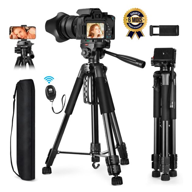 Trépied pour appareil photo et téléphone