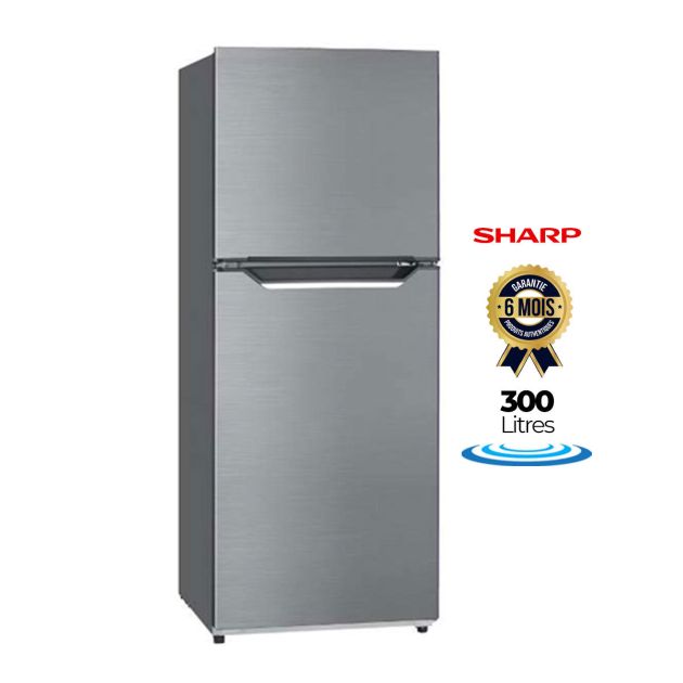 Réfrigérateur double battant  Sharp - SJ-HM380-HS2 - No frost - A+ - 300L - Gris