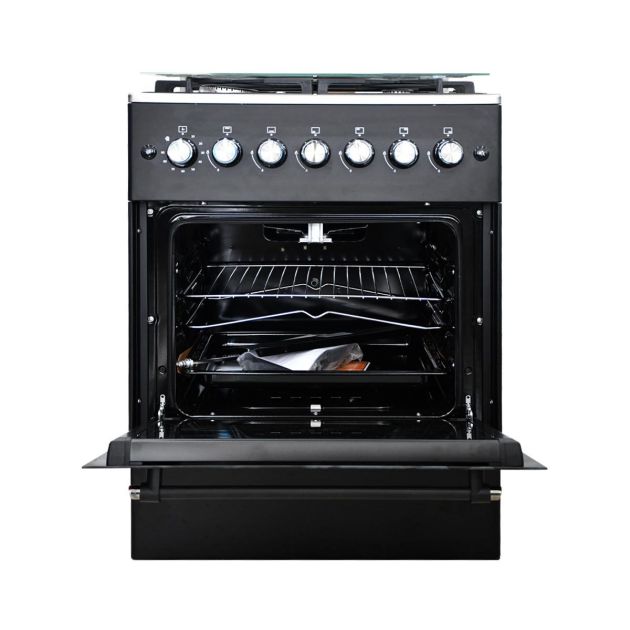 Cuisinière à Gaz EUROLUX - EUR.TRENDY - 4 Feux - 60 x 60 cm - Noir
