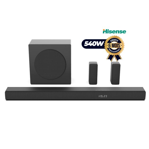 Barre de son HS5100 - 540 W - Sans fil - HDMI - Système 5.1CH avec caisson - Garantie 6 mois