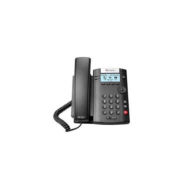 POLYCOM VVX201 - Téléphone filaire VoIP, 2 comptes SIP, PoE, 2 ports Ethernet;