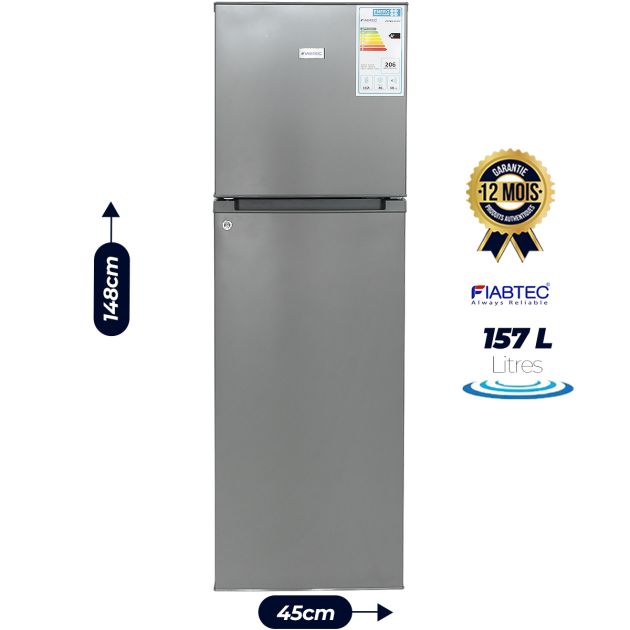 Réfrigérateur combiné FIABTEC - FTTMS-320DF - 157 litres - Gris
