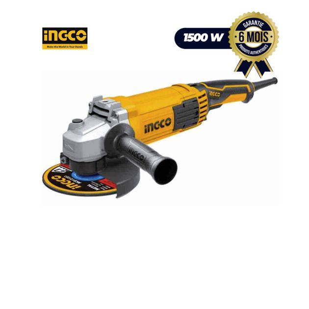 Meuleuse D'angle 1500W - INGCO AG1500182 - 06 mois