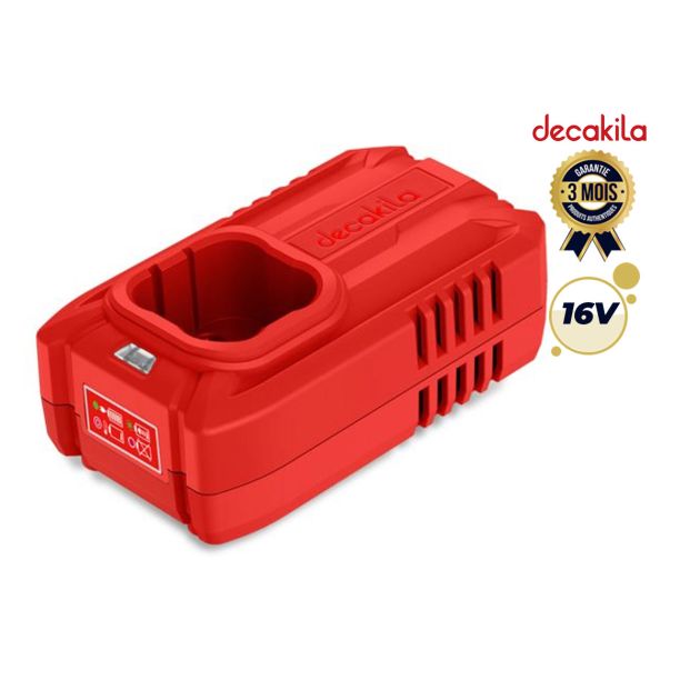 Chargeur de batterie - DECAKILA - HEDC006B - 16 V 1,3 A - 120 V ~ 50/60 Hz - Câble 110 cm