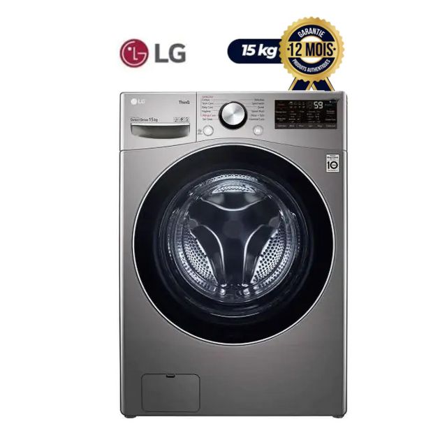 Machine à laver automatique LG - F0L9DYP2S - Lavage 15kg - Turbo Wash - Super économique (A+++) - Pierre Argent