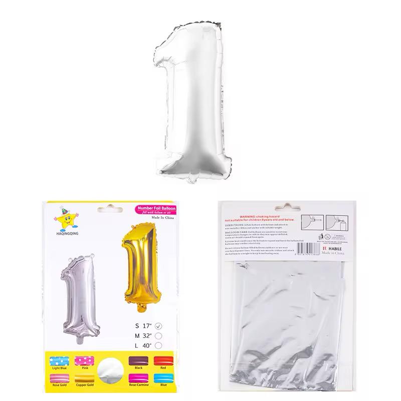 Ballon en aluminium en forme de chiffre