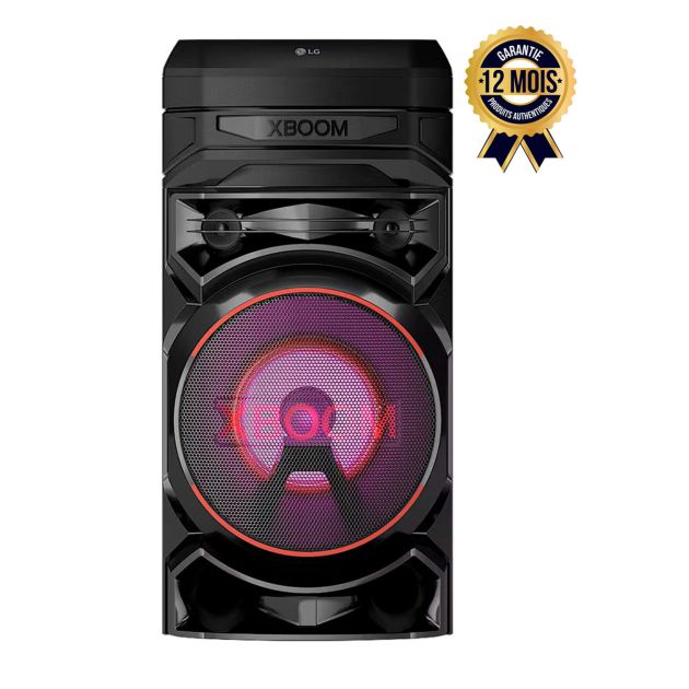 LG -XBOOM- RNC5 -500W-Enceinte de fête, éclairage multicolore, fonction karaoké, 1 entrée micro + 1 entrée guitare, Party Link sans fil, USB, Bluetooth, XBOOM App -Garantie 12 Mois
