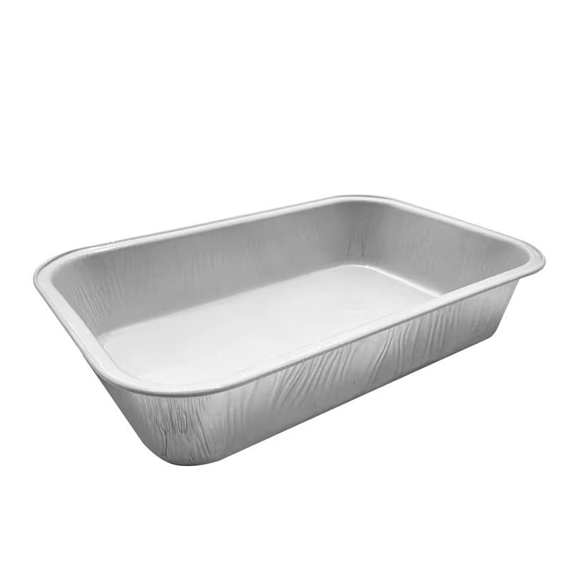 Barquette rectangulaire en aluminium jetable