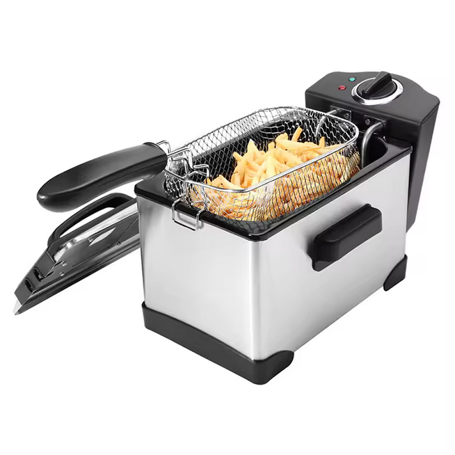 Friteuse électrique commerciale contrôle de température 2.5L friteuse à huile électrique en acier inoxydable avec panier