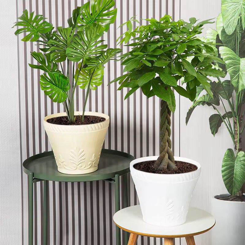 pots de fleur rond en plastique