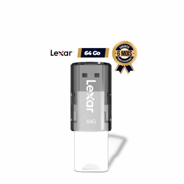 Clé USB Lexar - 64 Go - 2.0 - JumpDrive S60 - Garantie 6 mois