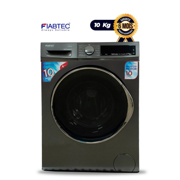 Machine à Laver Automatique FIABTEC - FTTL- FTTL - B21000 - 10Kg - Gris Foncé - Économie - A+++