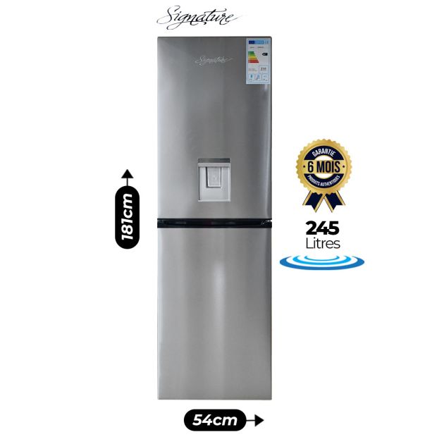 Réfrigérateur Combiné Signature - SGVR913IX - Avec Distributeur d'eau 245L - Gris