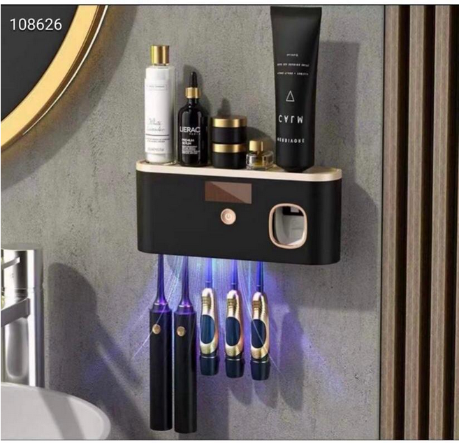 Stérilisateur automatiquepour brosse à dents 99.9% Désinfecteur d'élimination des bactéries pour salles de bain