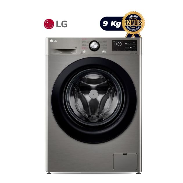 Machine à Laver Automatique LG - F4R3VYG6P -9KG - AI DD - Vapeur - F4R3VYG6P - Argent