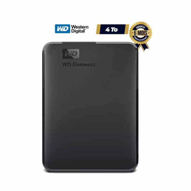 Disque dur externe - 4 To - USB 3.0 - Western Digital Elements