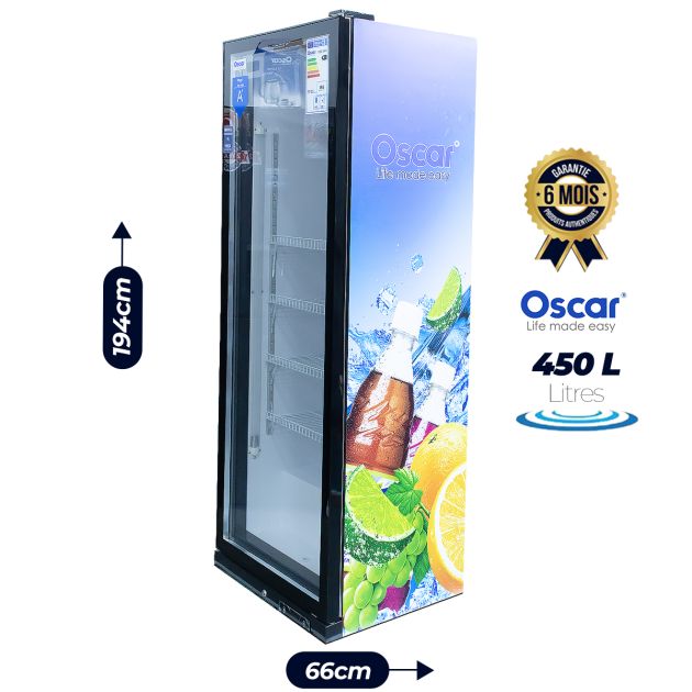 Réfrigérateur Vitrine Oscar - Une porte - OSC - Noir