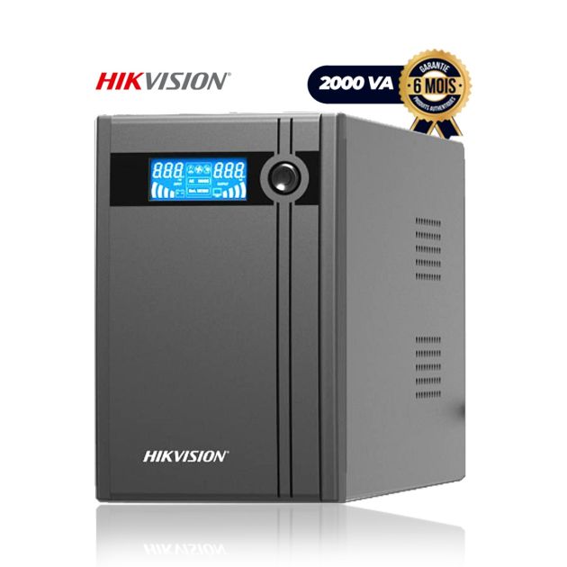 Onduleur 2000 VA /1200 W - Hikvision DS-UPS2000 - Ecran LCD - Prise Schuko - 6 Mois