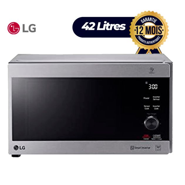 Four à Micro Smart Inverter Avec Grill et Cuisson Automatique intelligente - LG - MH8265CIS - Economique - 42L - 1200W