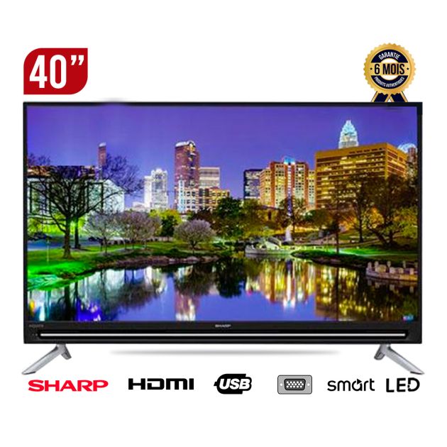 TV Smart SHARP 40 pouces - LC-40SA5500X - Full HD - 80 Watts - Garantie 6 Mois